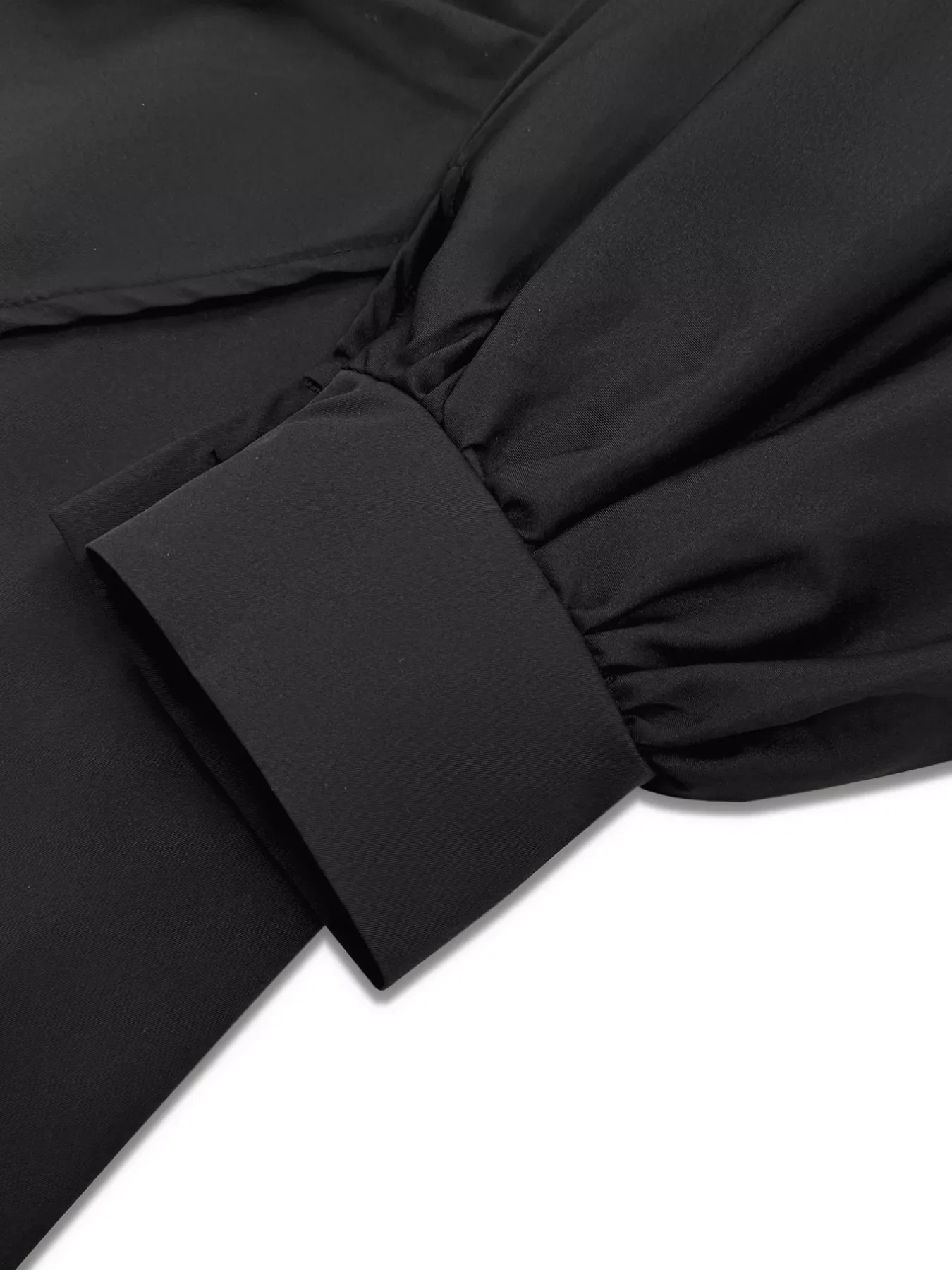 Plus Size Surplice Long Sleeve Wrap Mini Dress - Image 6