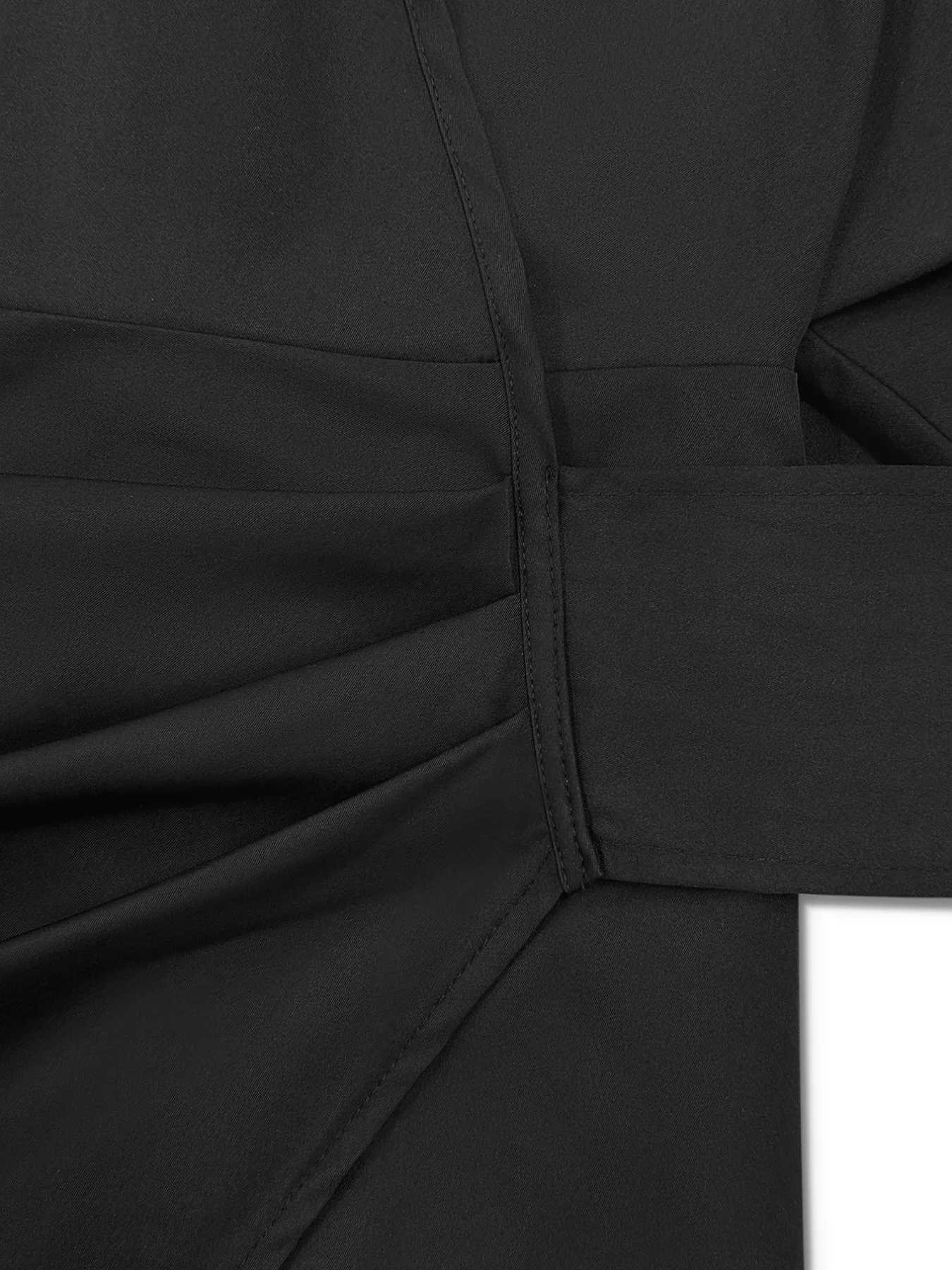 Plus Size Surplice Long Sleeve Wrap Mini Dress - Image 7