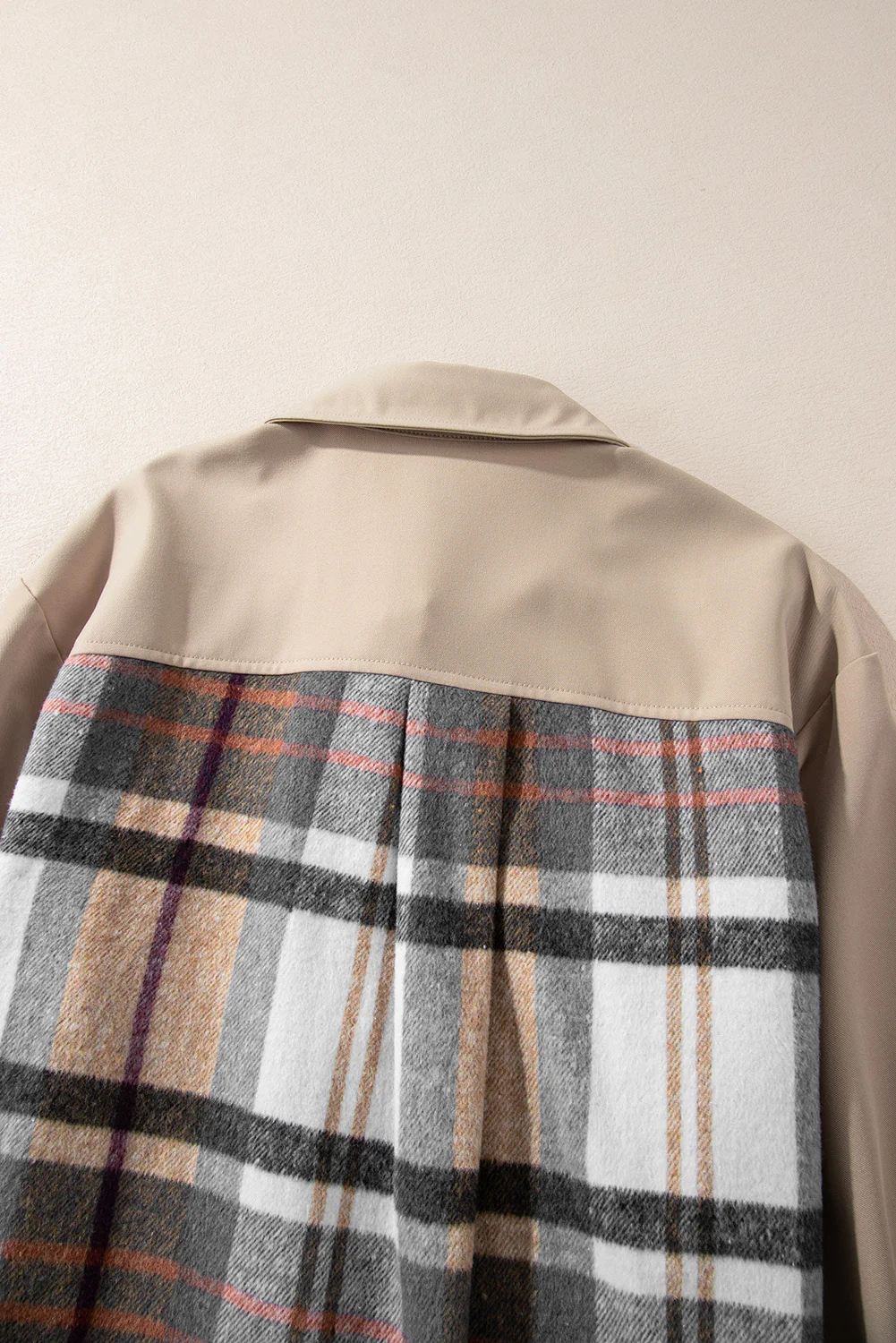 Pocketed Plaid Long Sleeve Mini Shirt Dress - Image 8