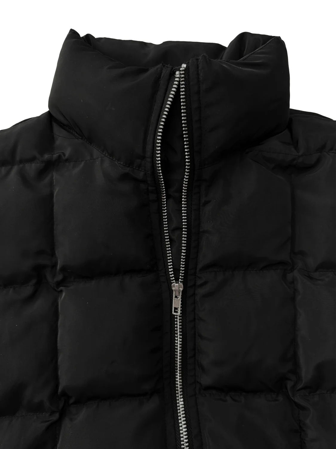 Pocketed Plaid Quilted Zip Up Winter Coat - Image 14