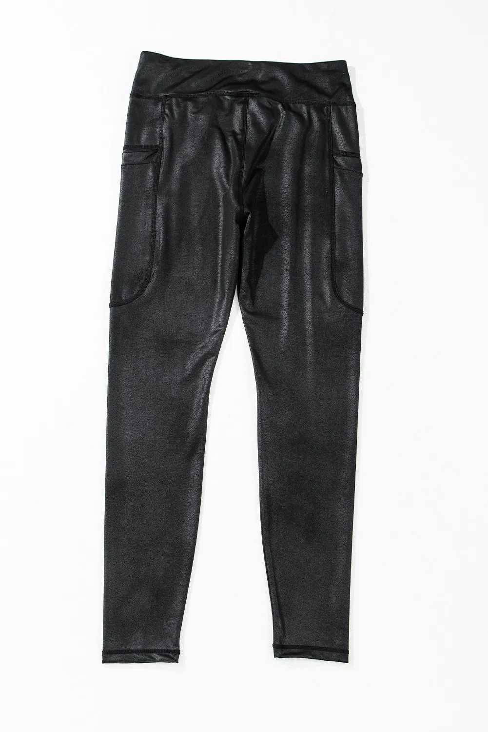 Pocketed V-Cut Waist Leggings - Image 5