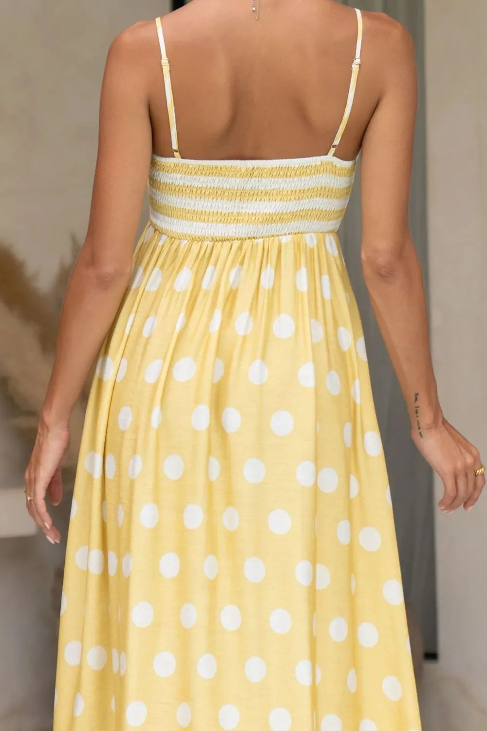 Polka Dot Square Neck Cami Dress - Image 5