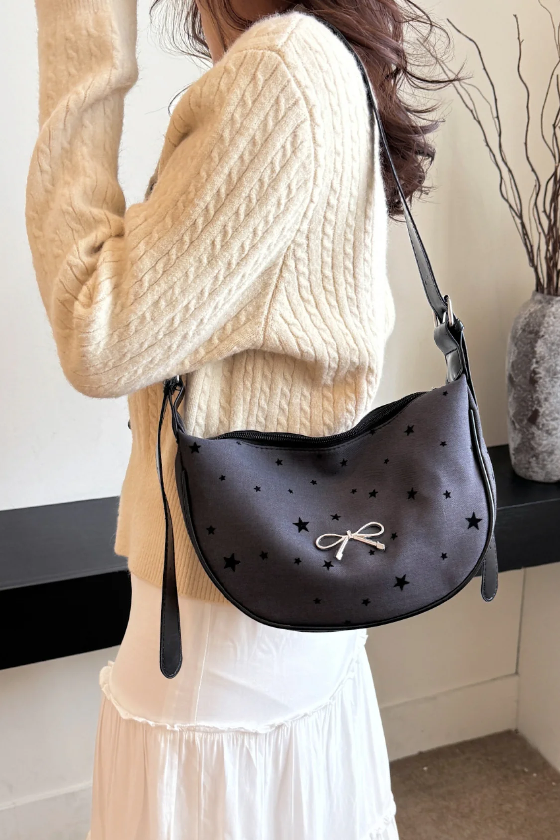 Polyester Printed Adjustable Strap Crossbody Bag - Image 24