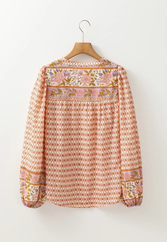 Printed Button Down Long Sleeve Shirt - Image 5