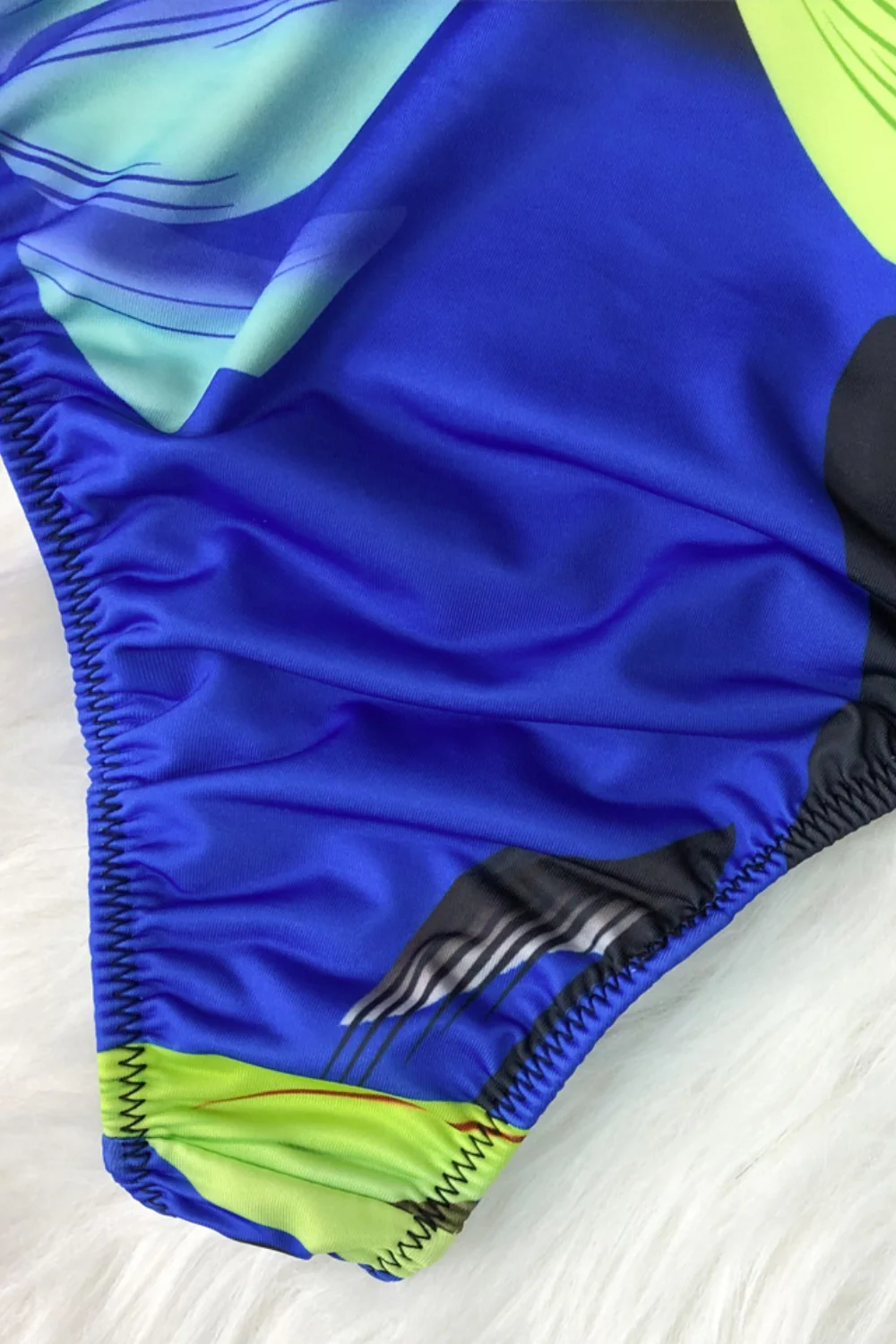 Printed Halter Neck One-Piece Swimwear - Image 11
