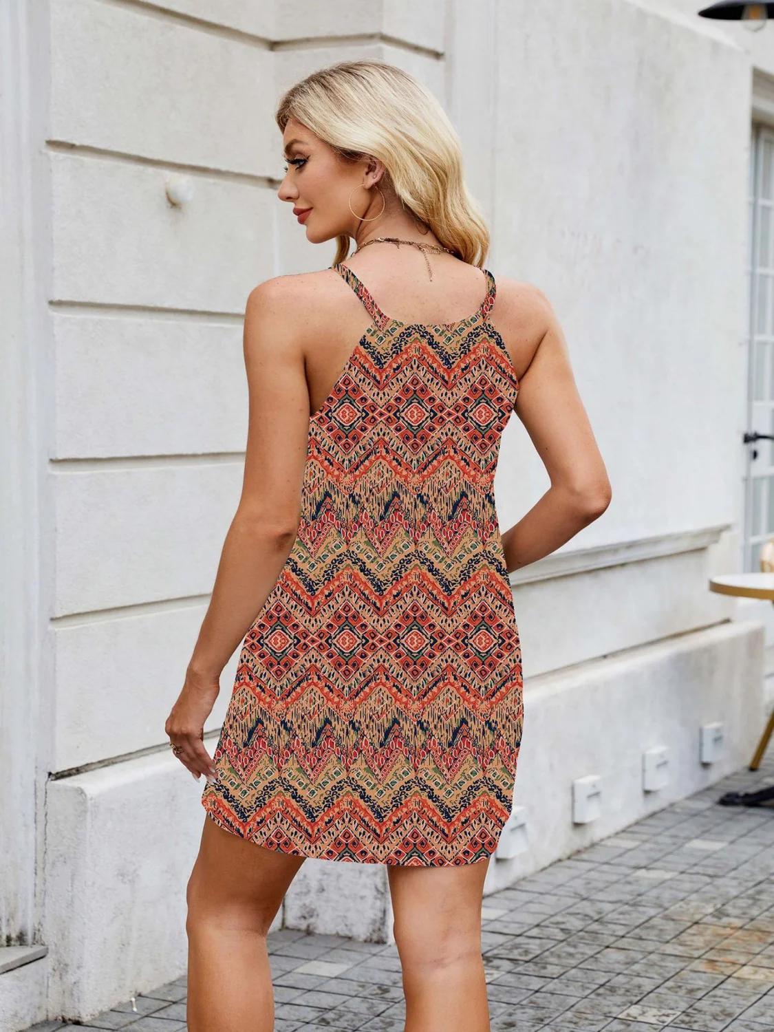 Printed Mini Cami Dress - Image 6