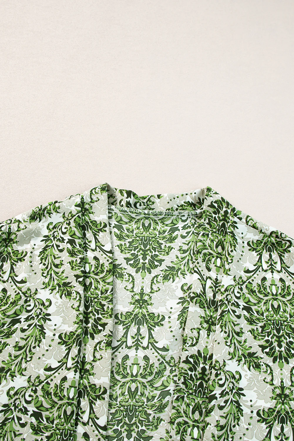 Printed Open Front Top and Shorts Set - Image 5