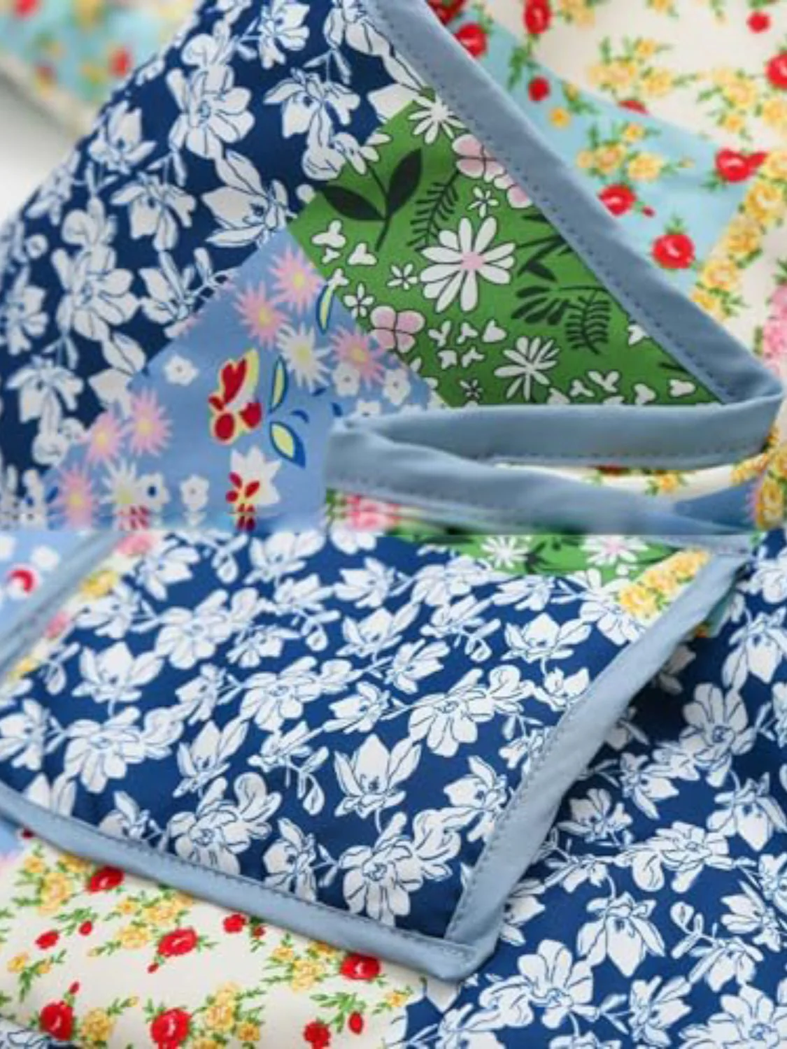Printed Patchwork Open Front Cardigan with Pockets - Image 6