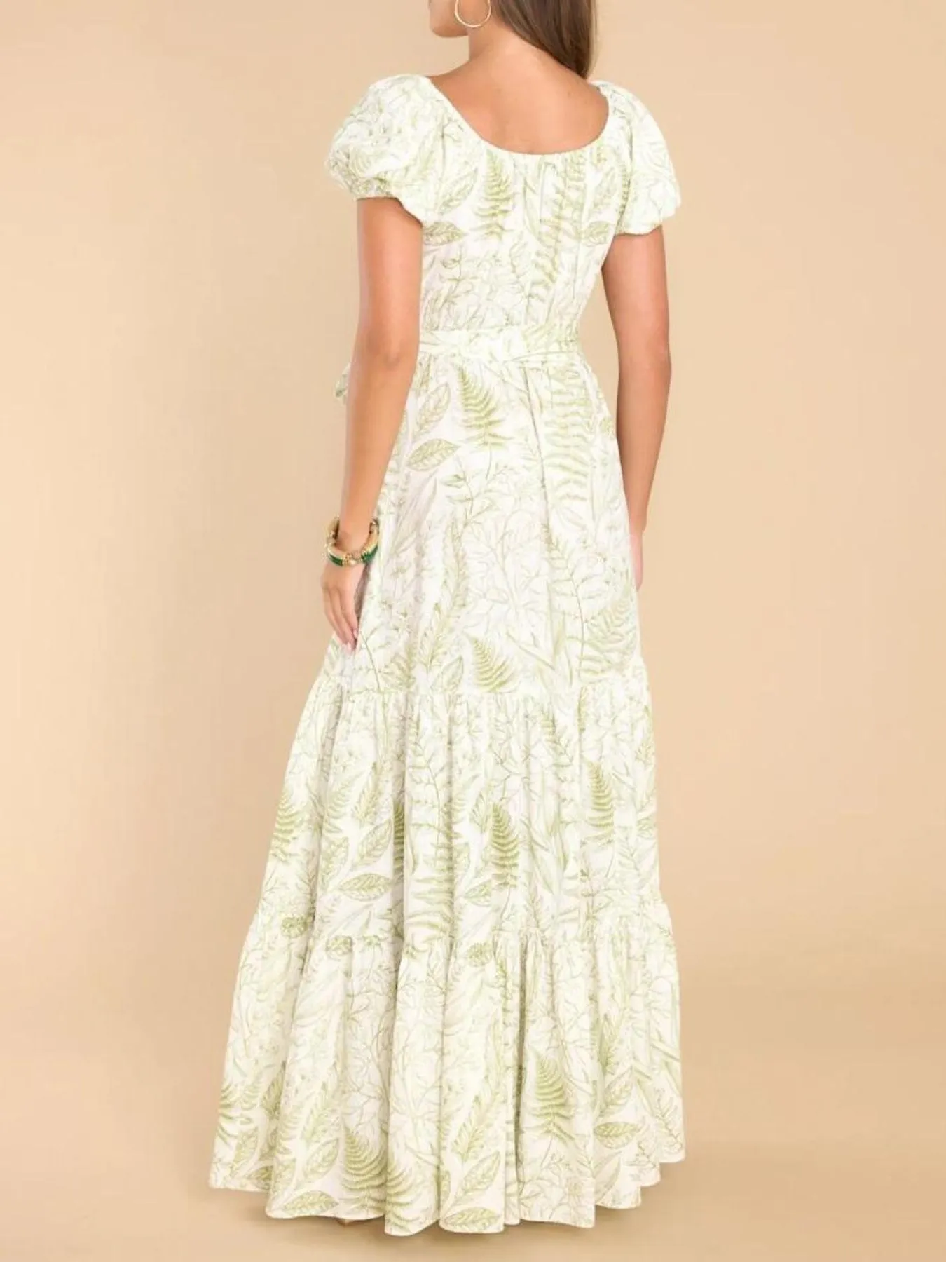 Printed Puff Sleeve Maxi Dress - Image 5