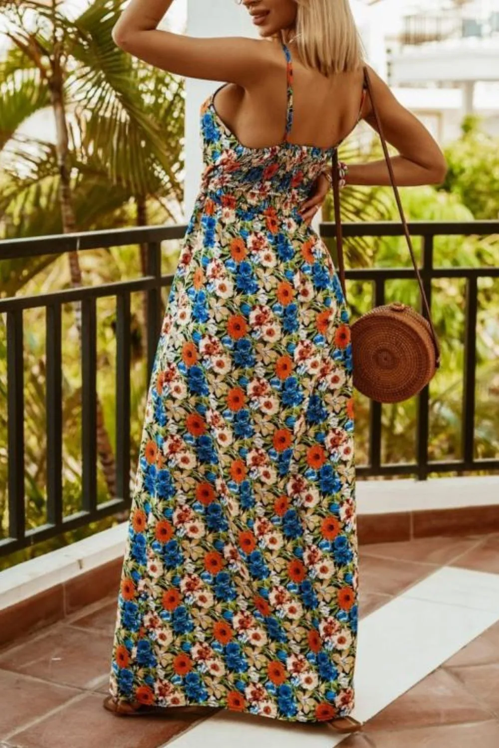 Printed Spaghetti Strap Maxi Dress - Image 16