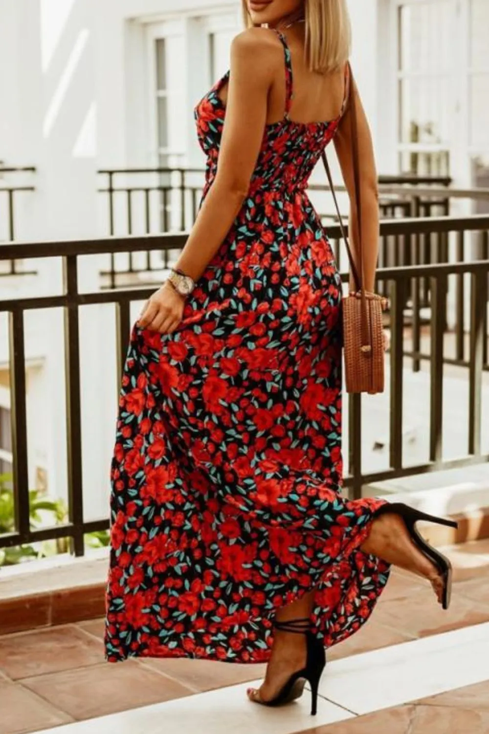 Printed Spaghetti Strap Maxi Dress - Image 20
