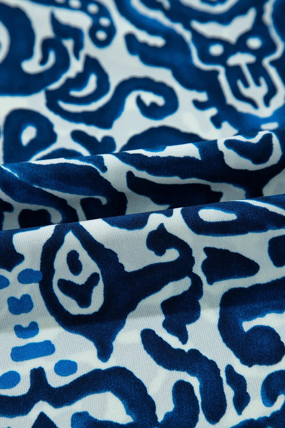 Printed Tie Neck Long Sleeve Dress - Image 4