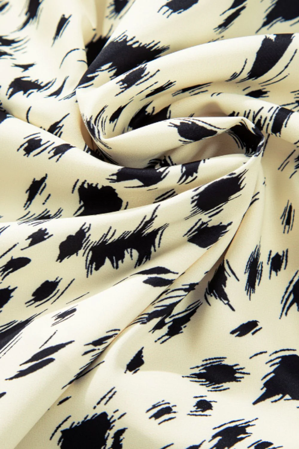 Printed Tie Waist Mock Neck Long Sleeve Dress - Image 10