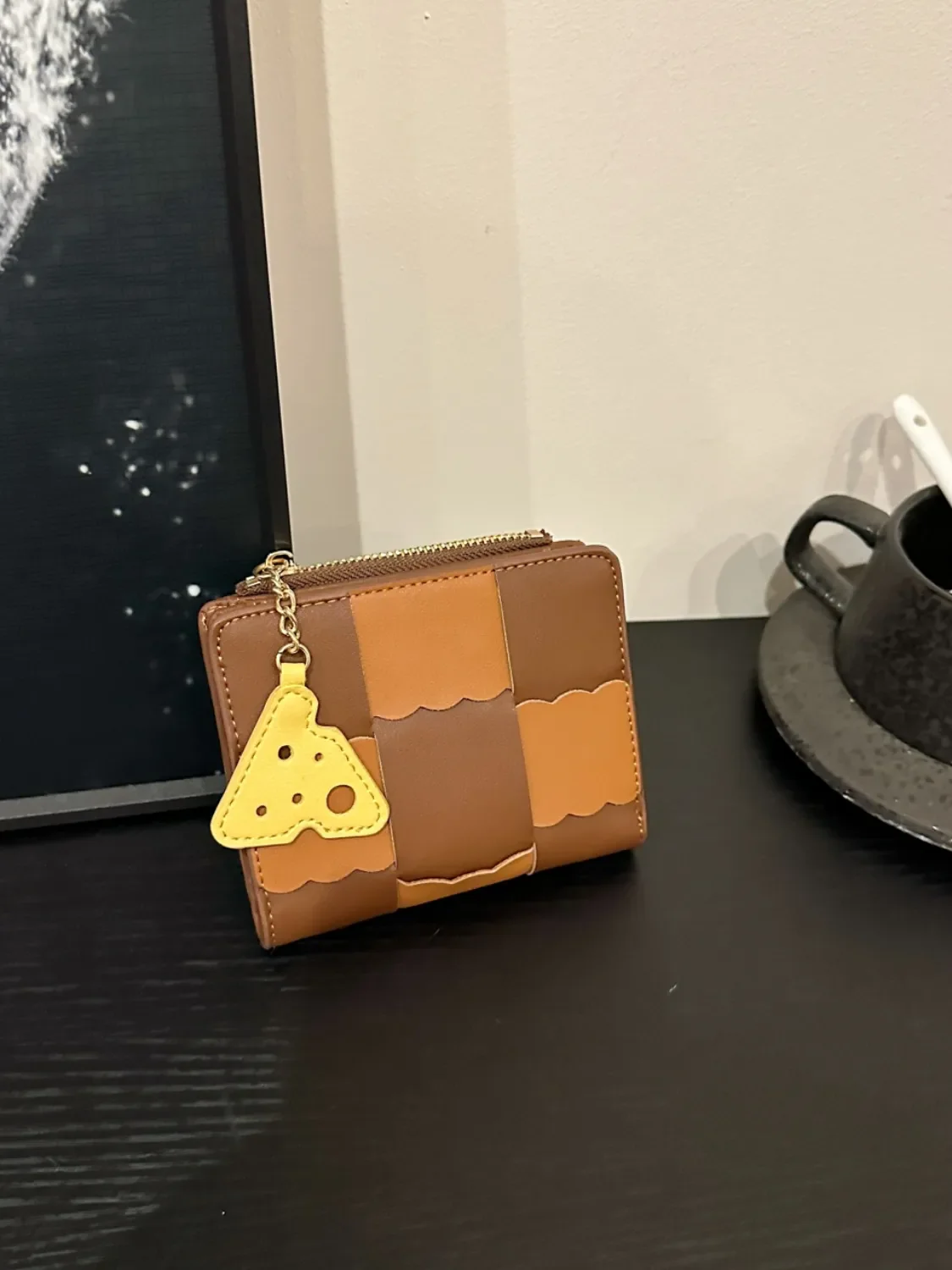 PU Leather Color Block Wallet - Image 3