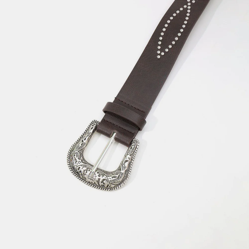 PU Leather Rhinestone Belt - Image 12
