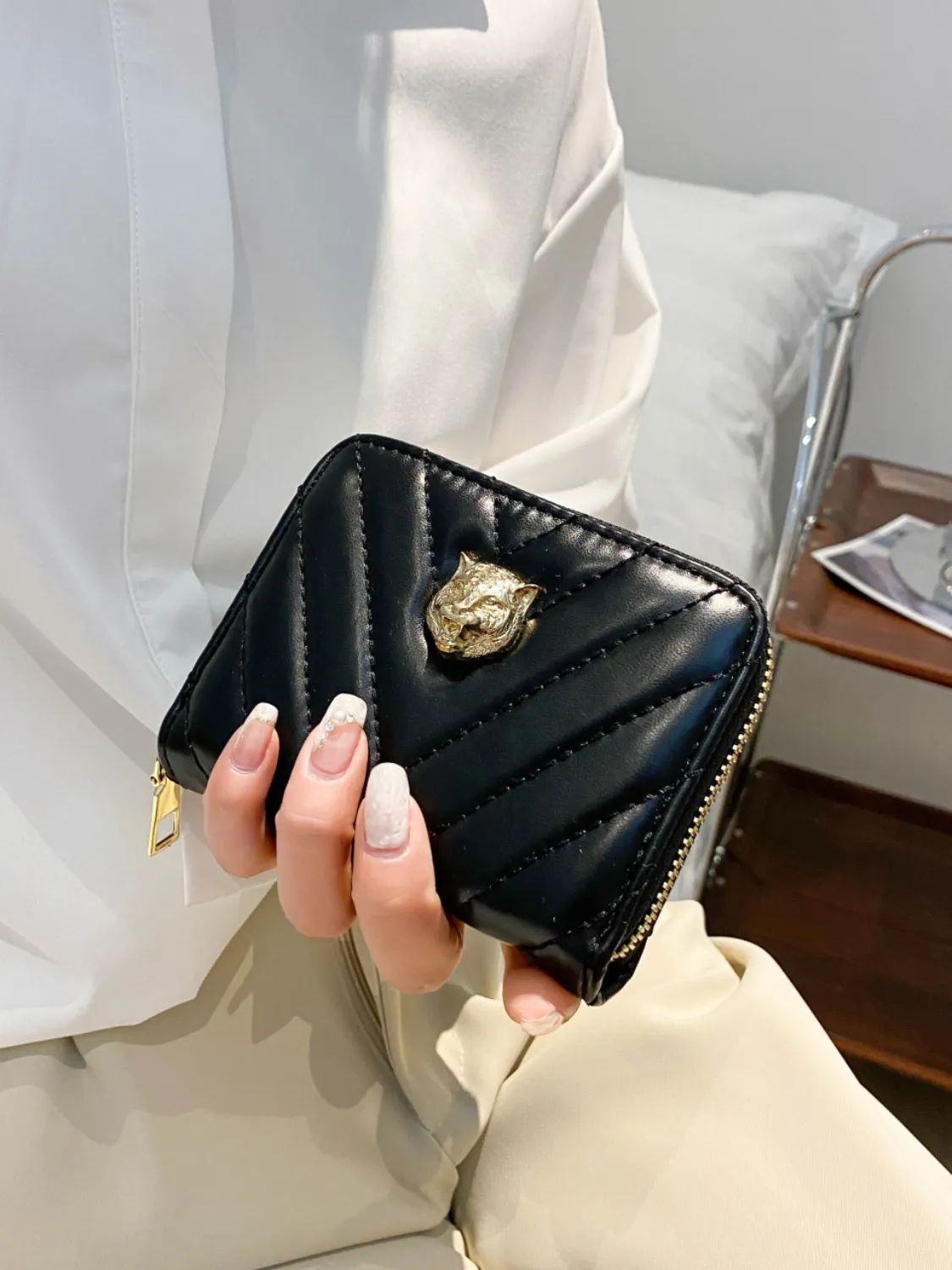 PU leather Solid Color Wallet - Image 5