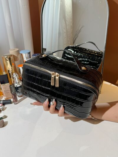 PU Leather Solid Color Wristlet - Image 7