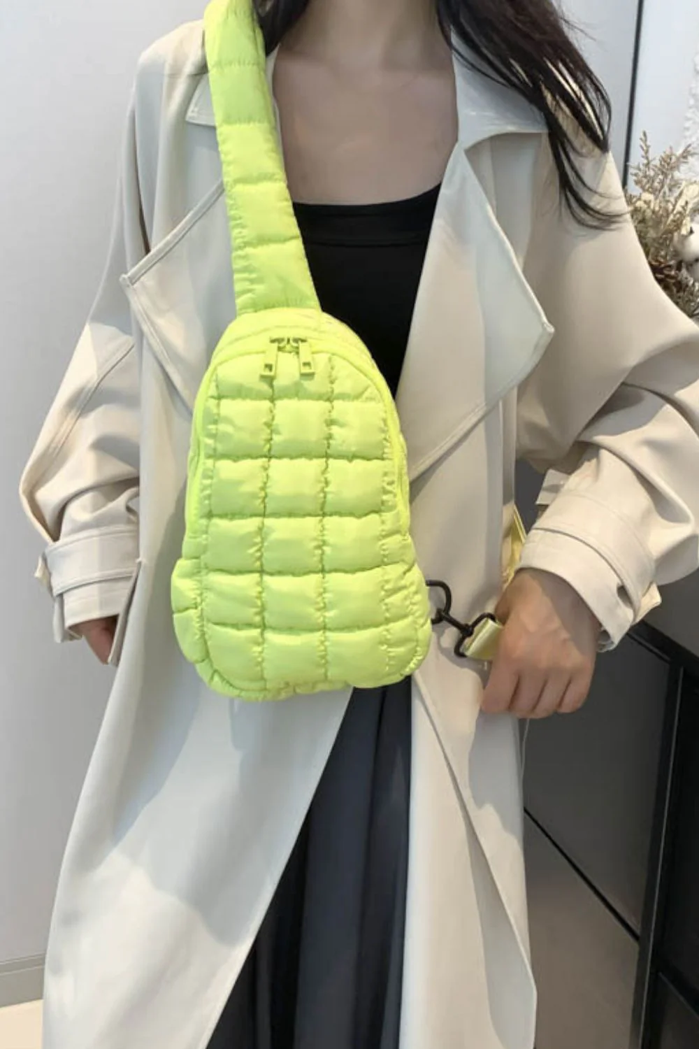 Quilted Nylon Crossbody  Bag - Image 15