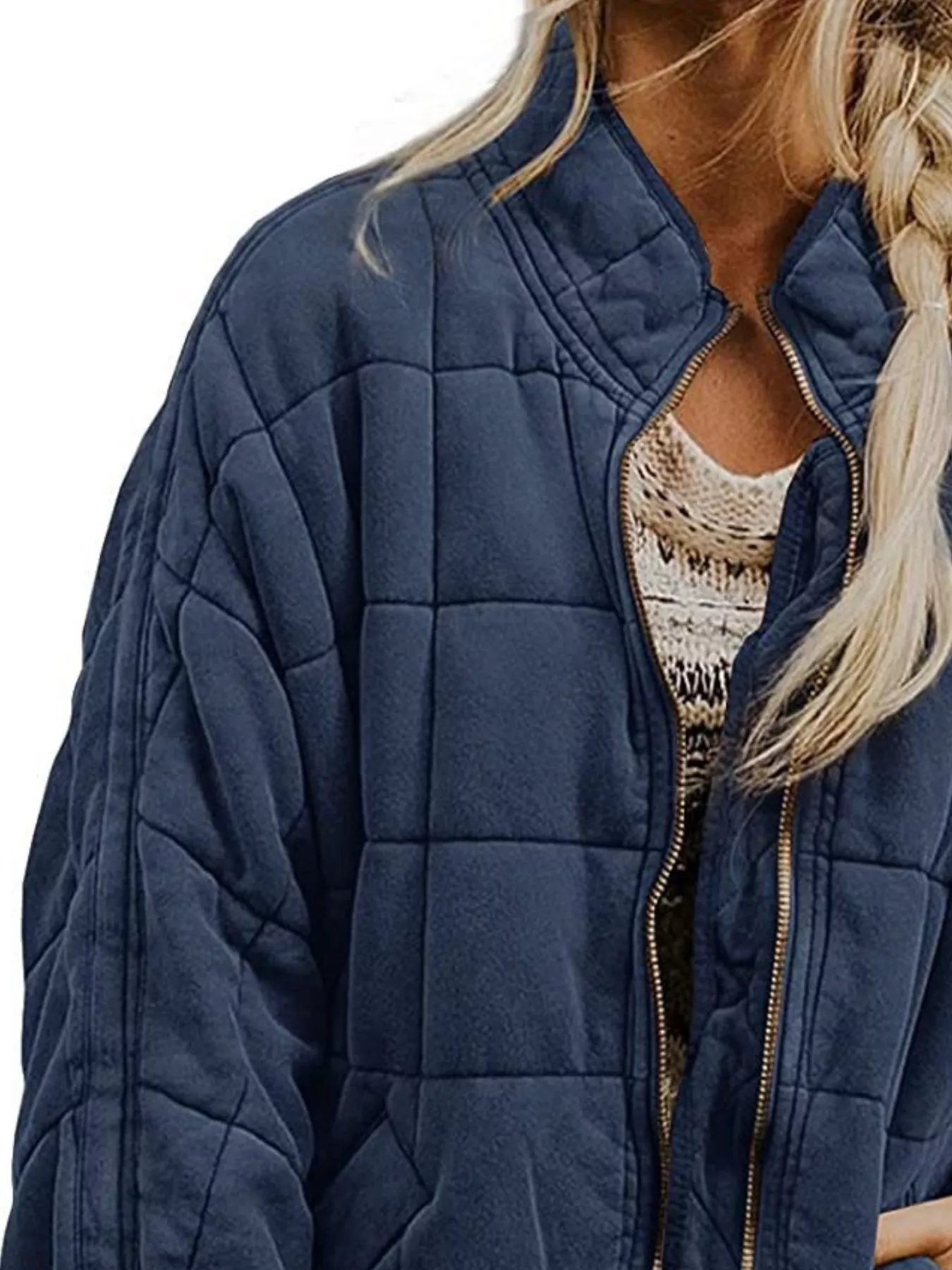 Quilted Zip Up Outerwear - Image 17