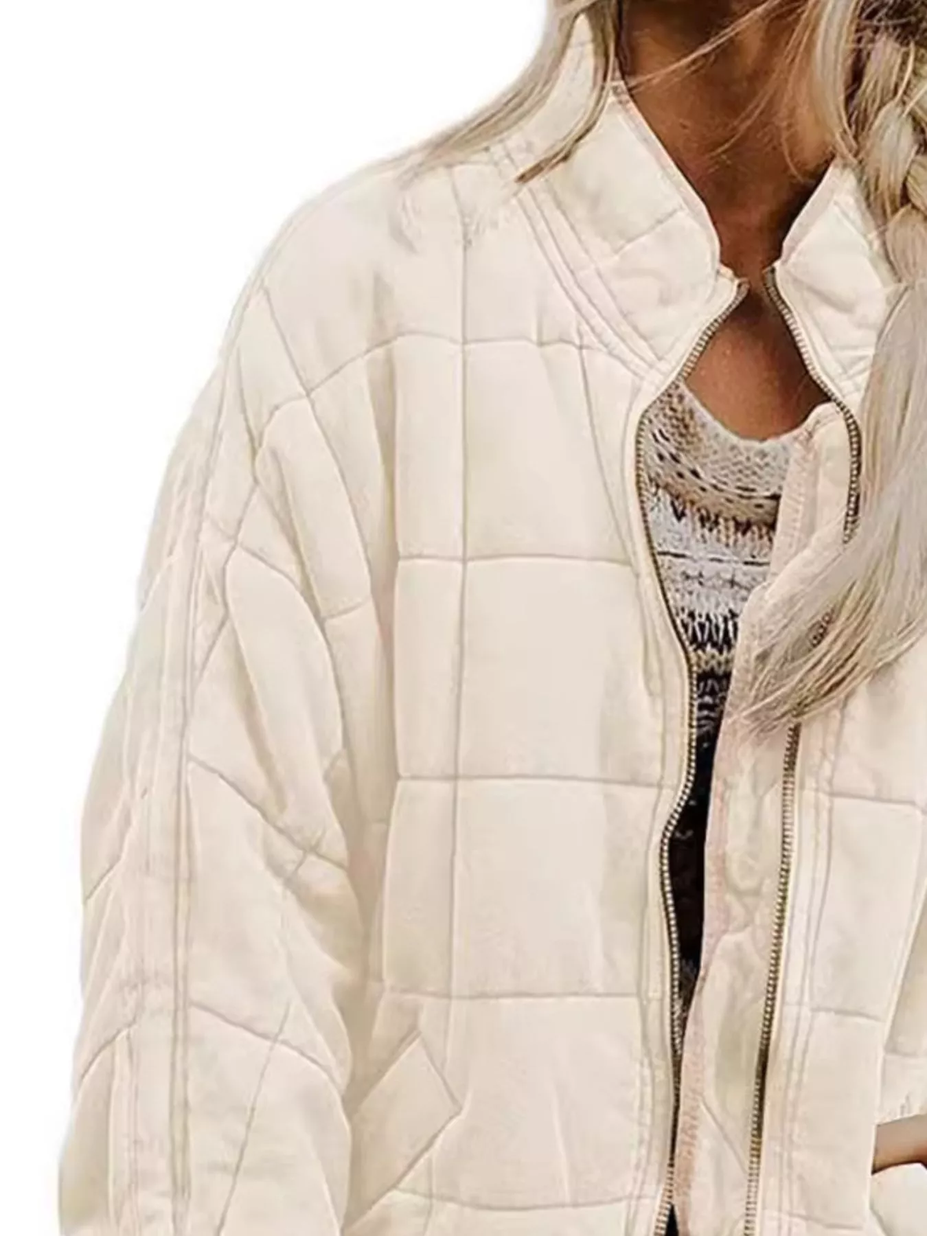 Quilted Zip Up Outerwear - Image 20