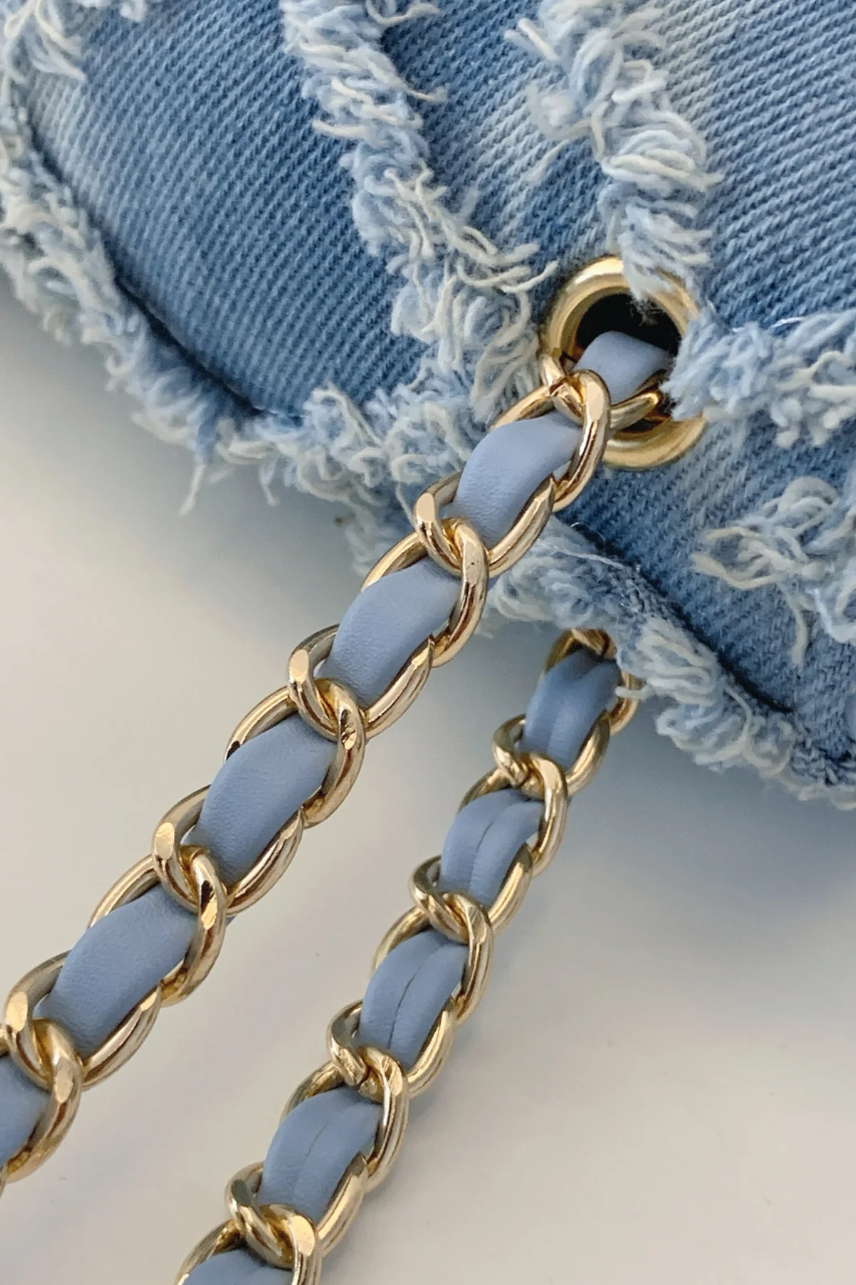 Raw Hem Denim Crossbody Bag - Image 17