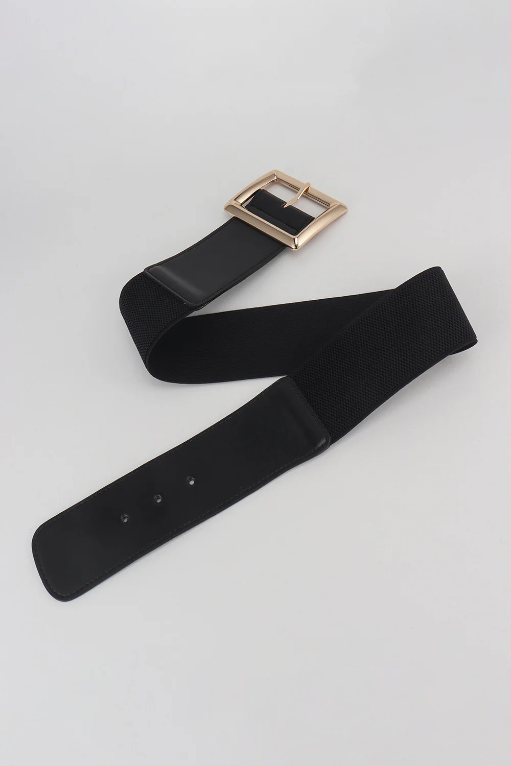 Rectangle Buckle Elastic Wide Belt - Image 5