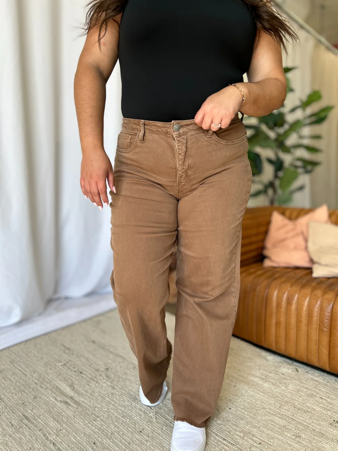 RFM Full Size High Rise Garment Dye Wide Leg Jeans - Image 11