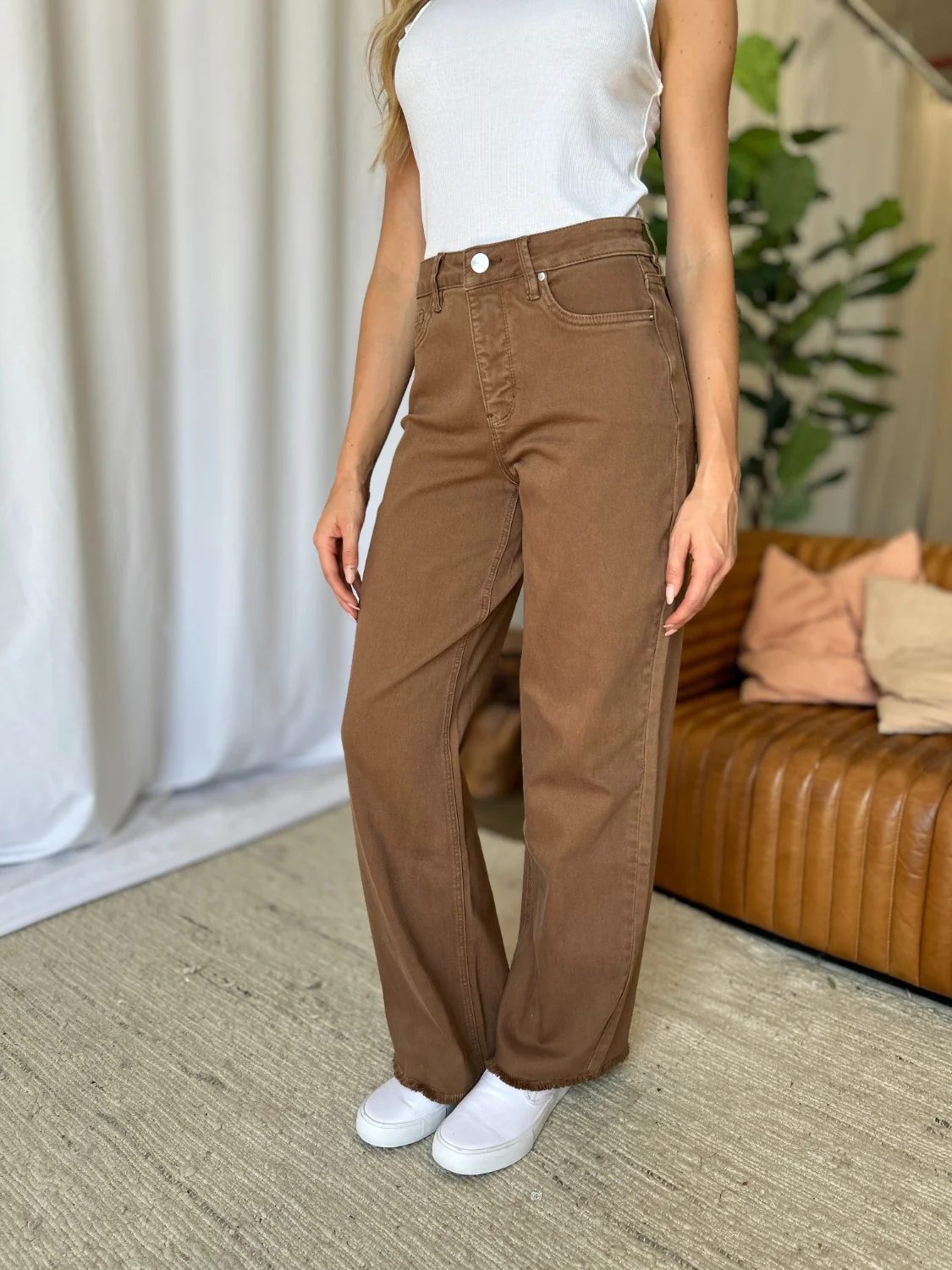 RFM Full Size High Rise Garment Dye Wide Leg Jeans - Image 15