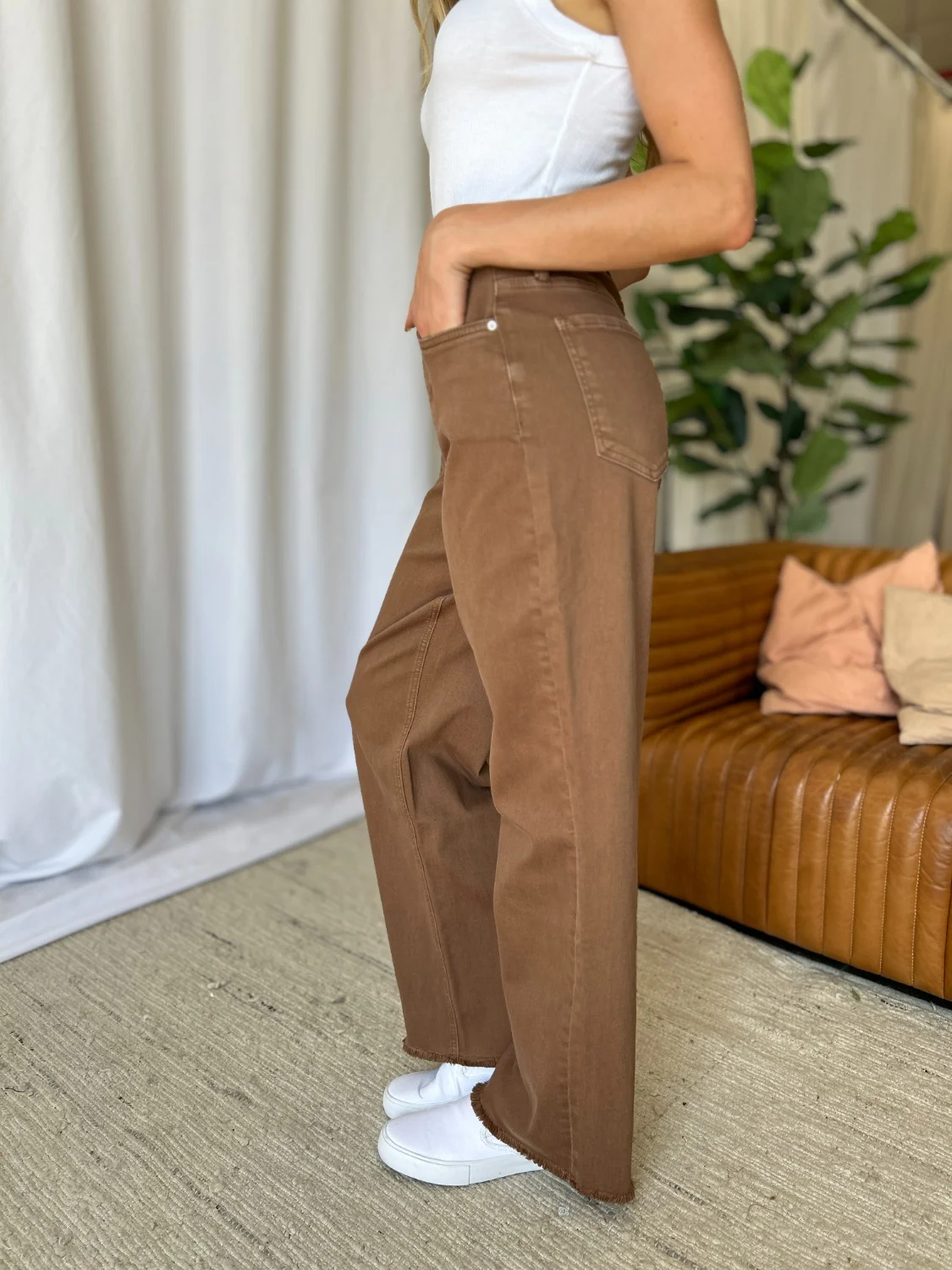 RFM Full Size High Rise Garment Dye Wide Leg Jeans - Image 21