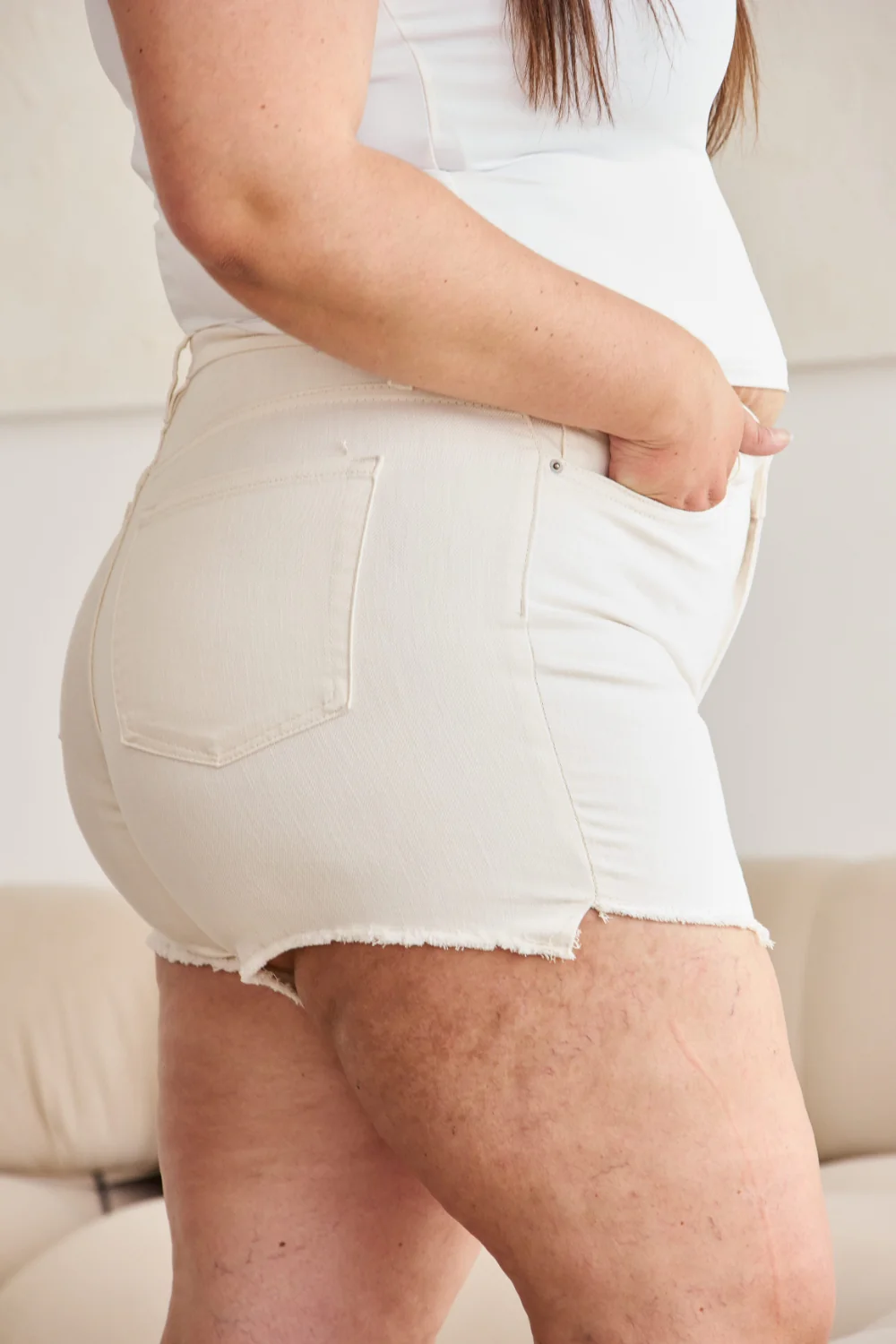 RFM Full Size Tummy Control High Waist Denim Shorts - Image 18