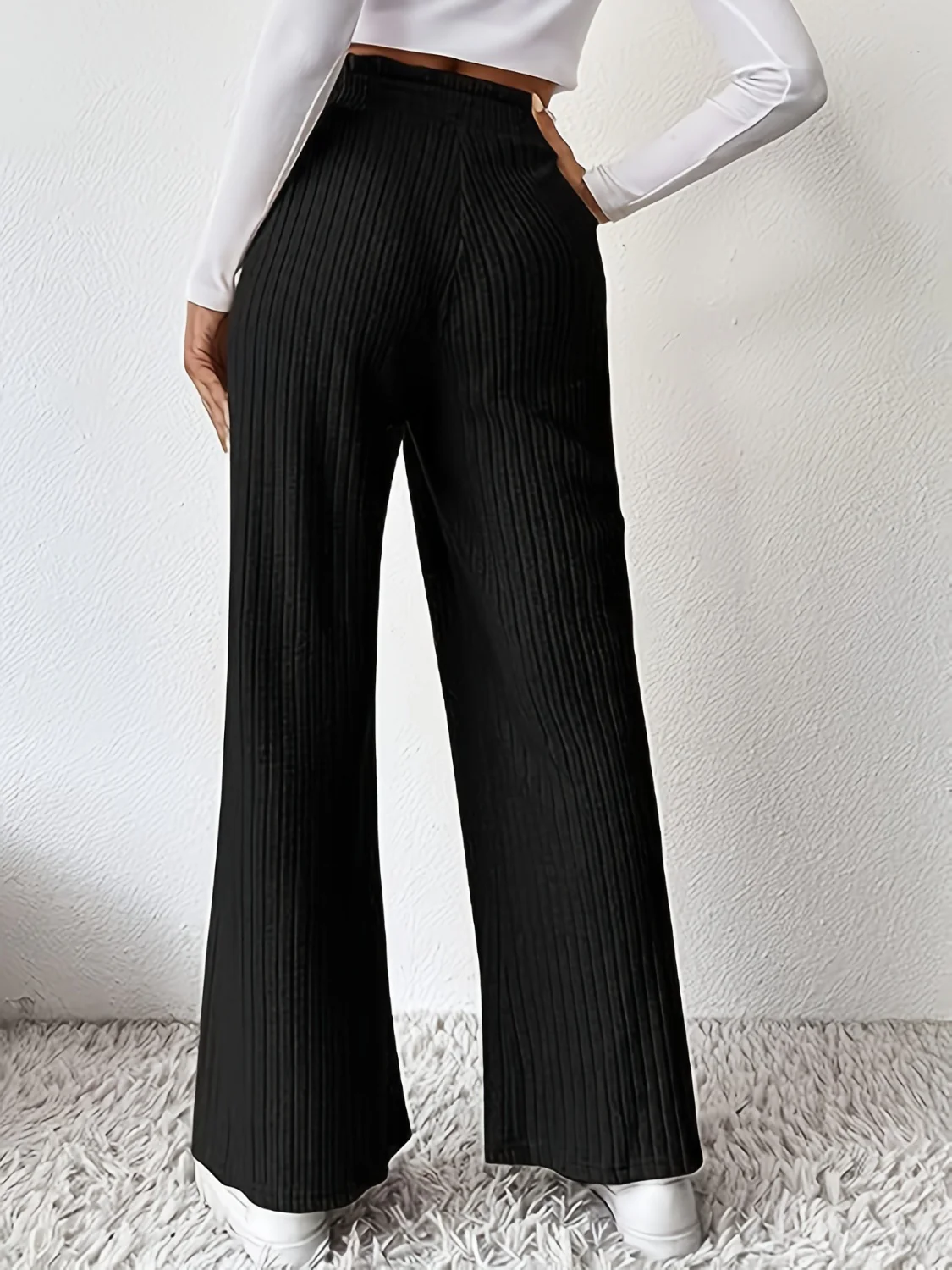 Ribbed High Waist Pants - Image 2