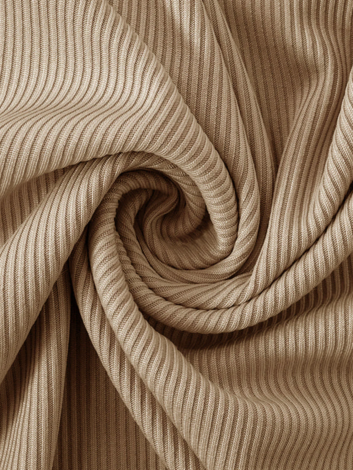 Ribbed Slit Single Shoulder Wrap Dress - Image 9