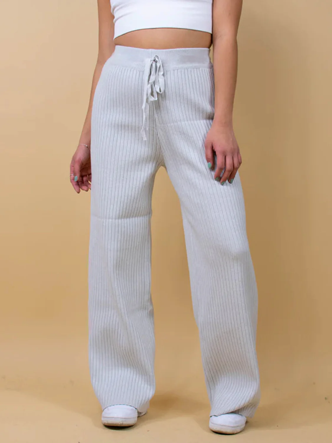 Ribbed Wide Leg Sweater Pants - Image 16