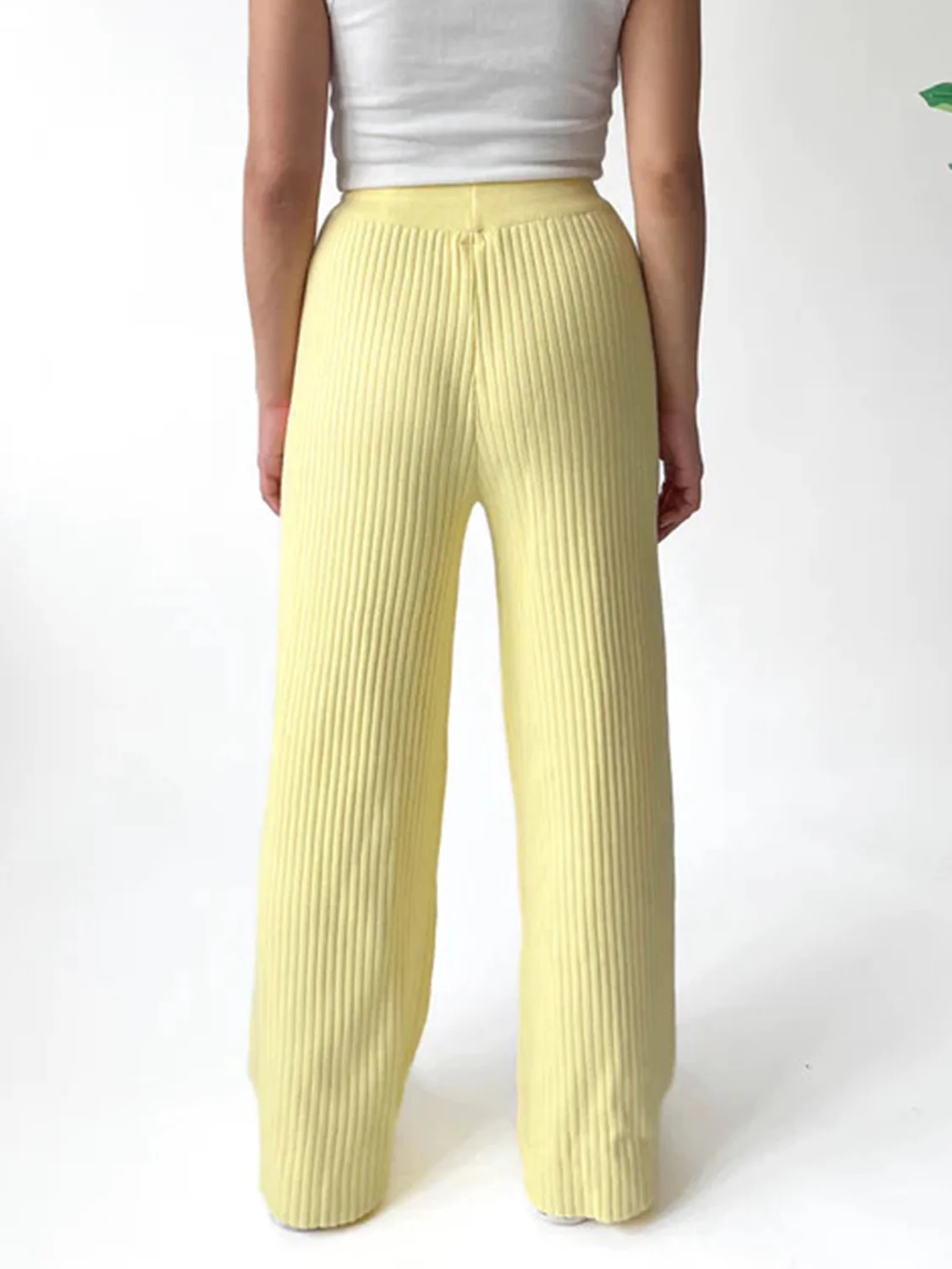Ribbed Wide Leg Sweater Pants - Image 20