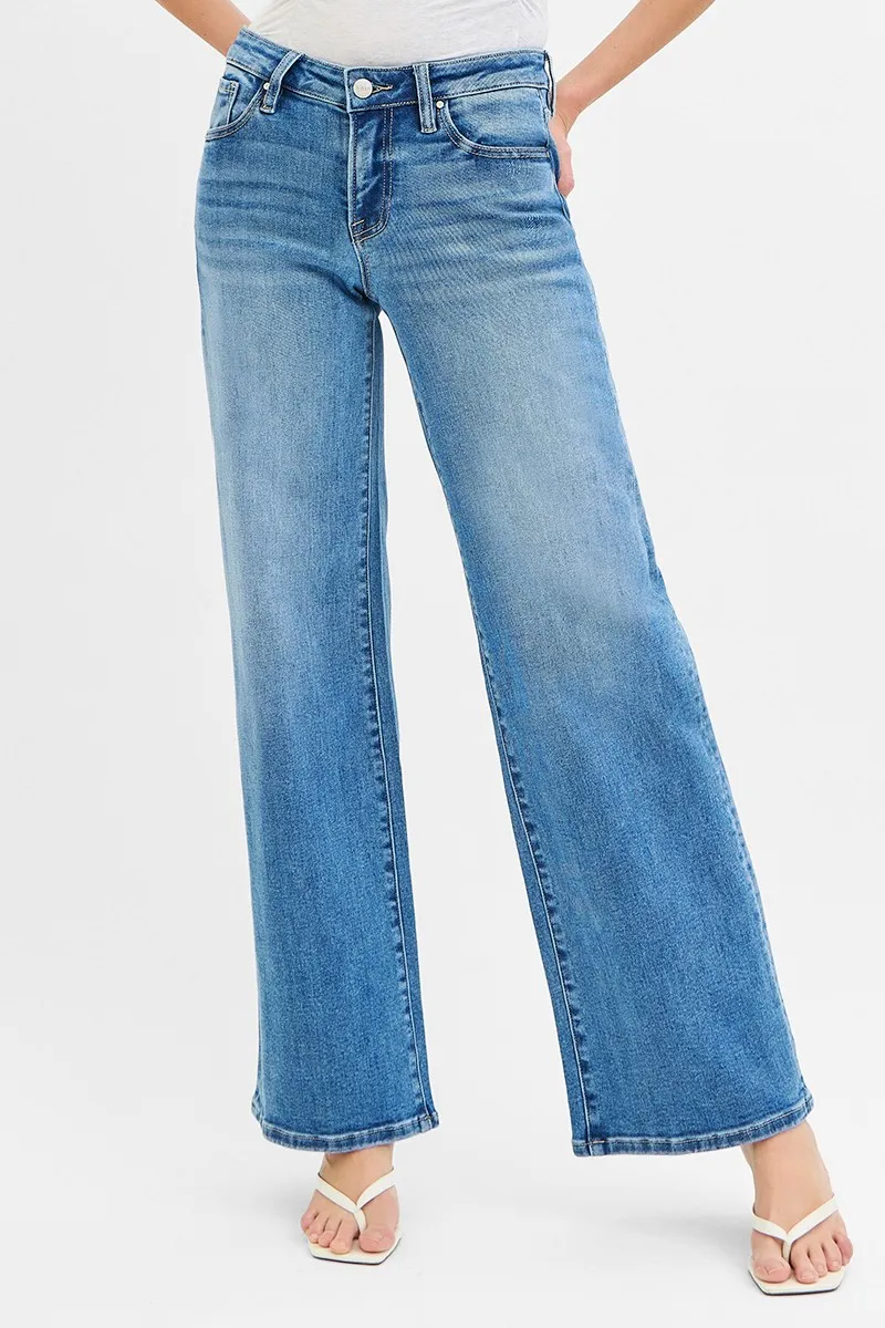 RISEN Full Size Low Rise Wide Leg Jeans Plus Size - Image 2