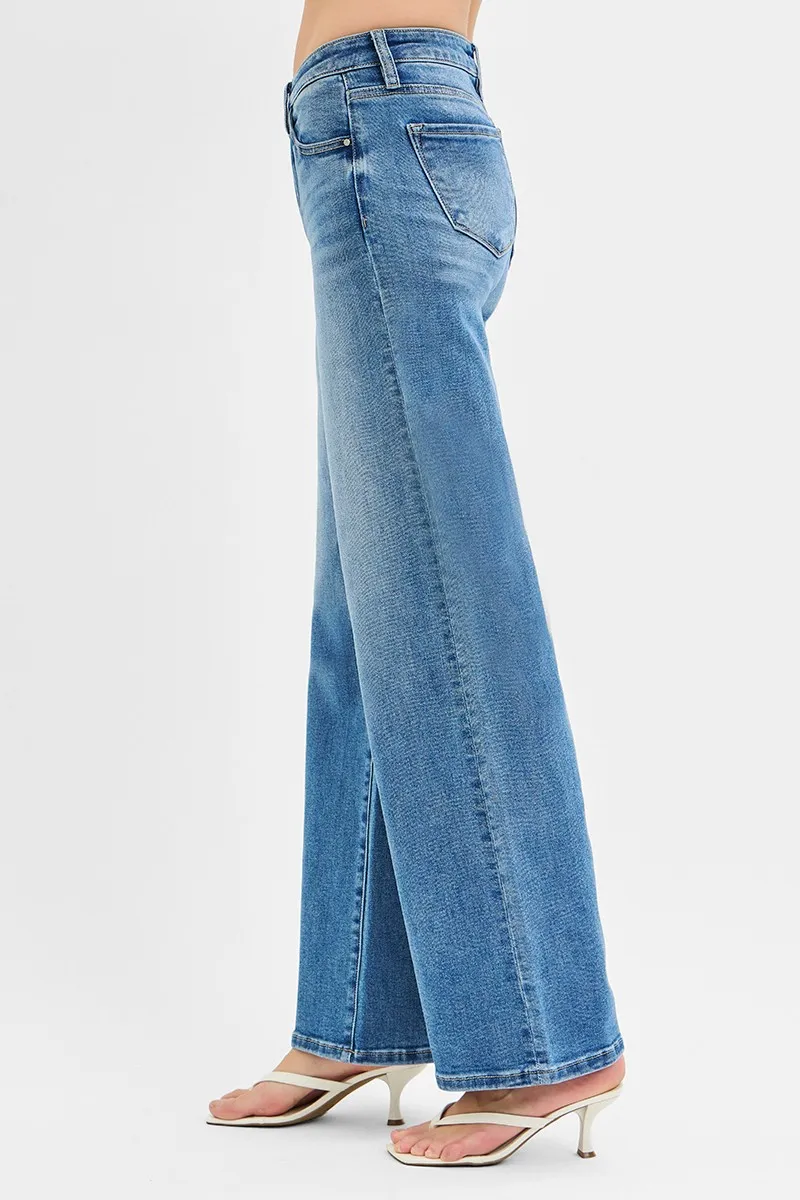 RISEN Full Size Low Rise Wide Leg Jeans Plus Size - Image 3