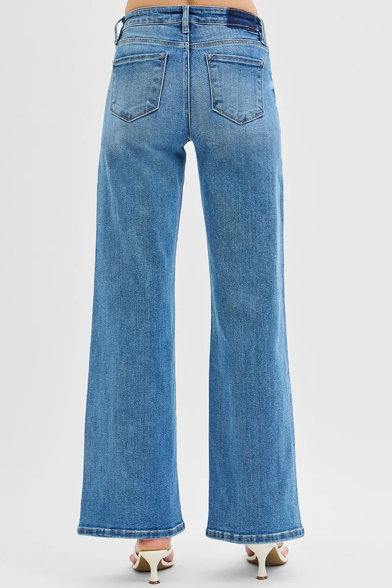 RISEN Full Size Low Rise Wide Leg Jeans Plus Size - Image 4