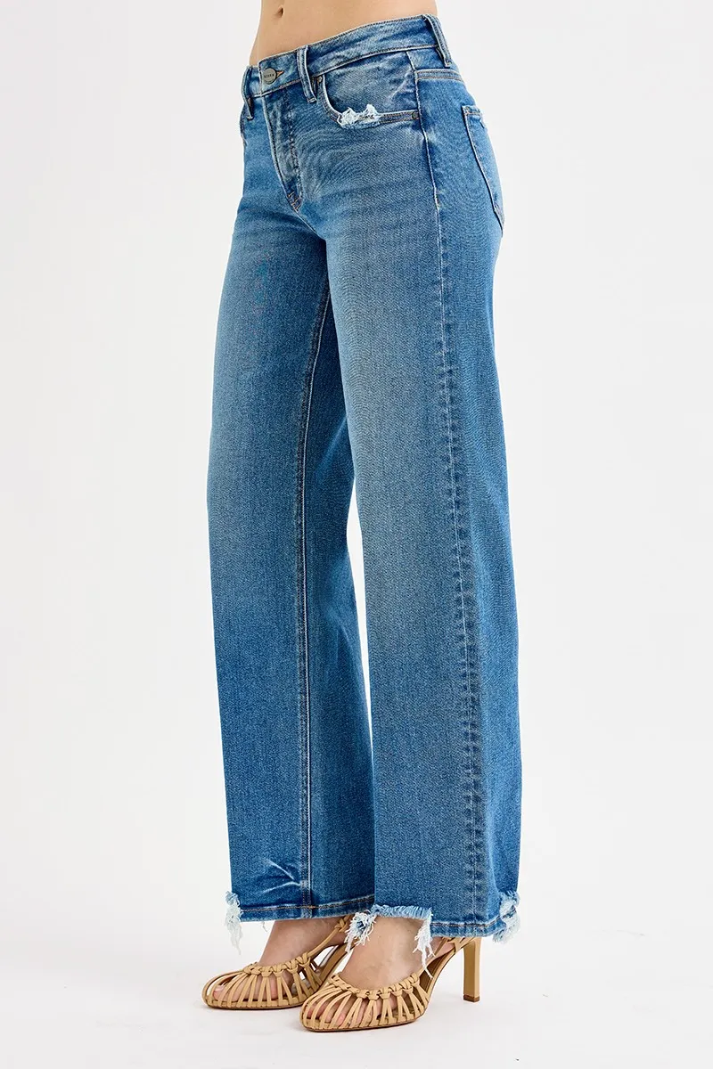 RISEN Full Size Mid Rise Baggy Jeans Plus Size - Image 4