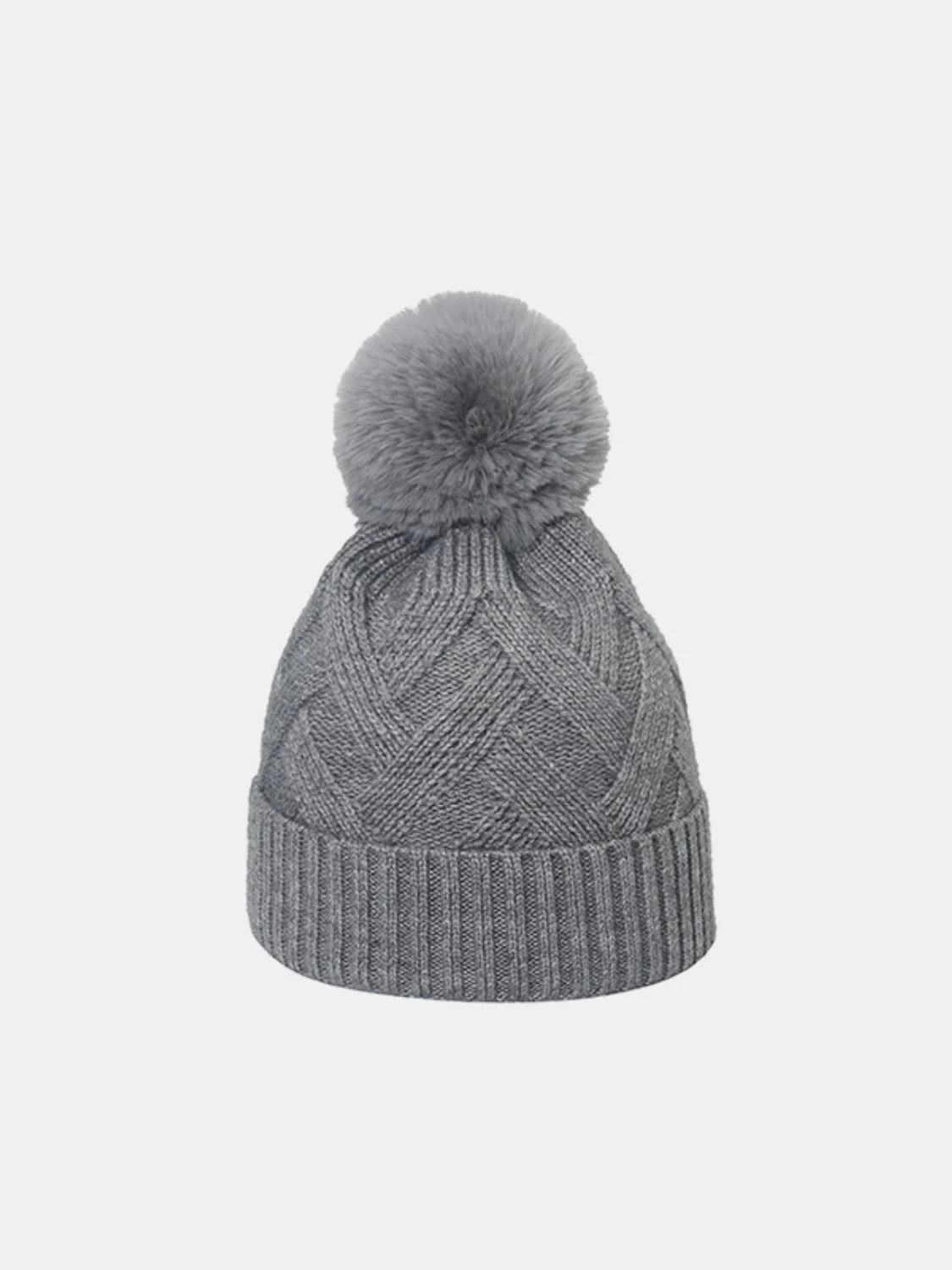 Roll Rim Hat with Pompom - Image 7