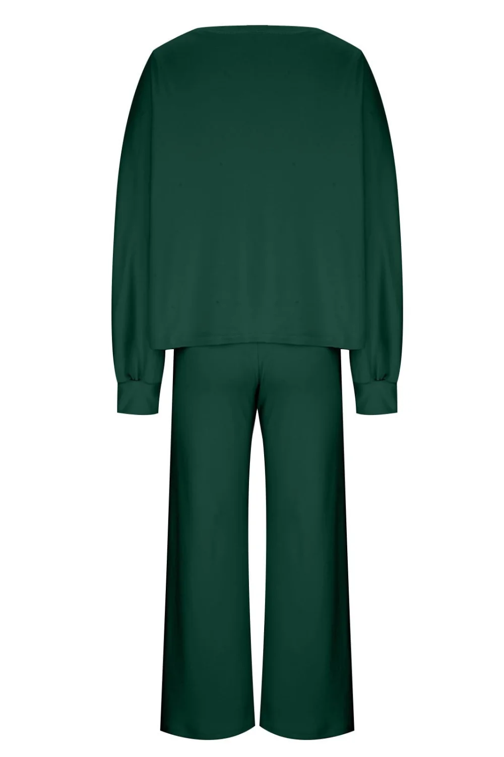 Round Neck Long Sleeve Top and Pants Set - Image 28
