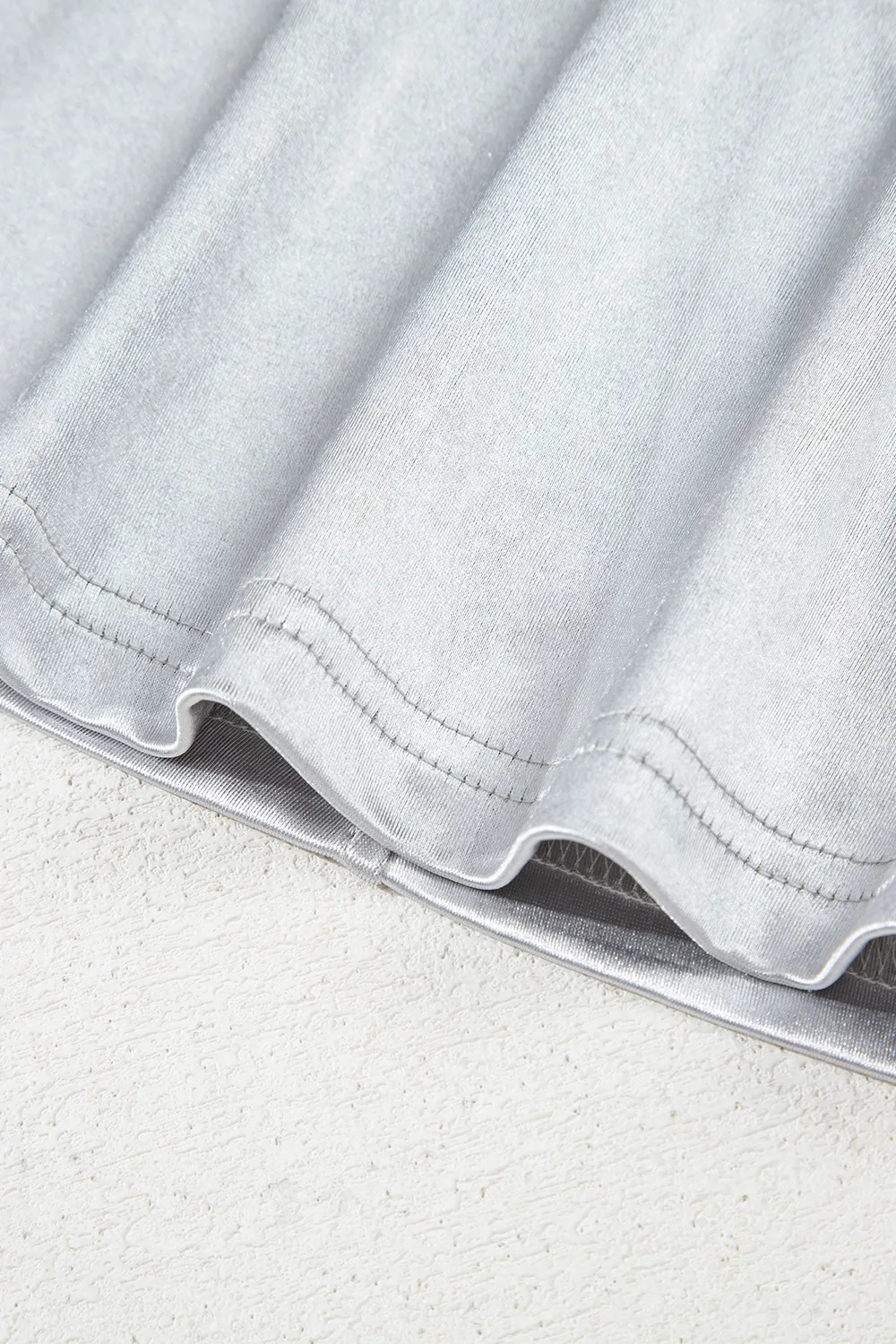 Round Neck Satin Tank Top - Image 8