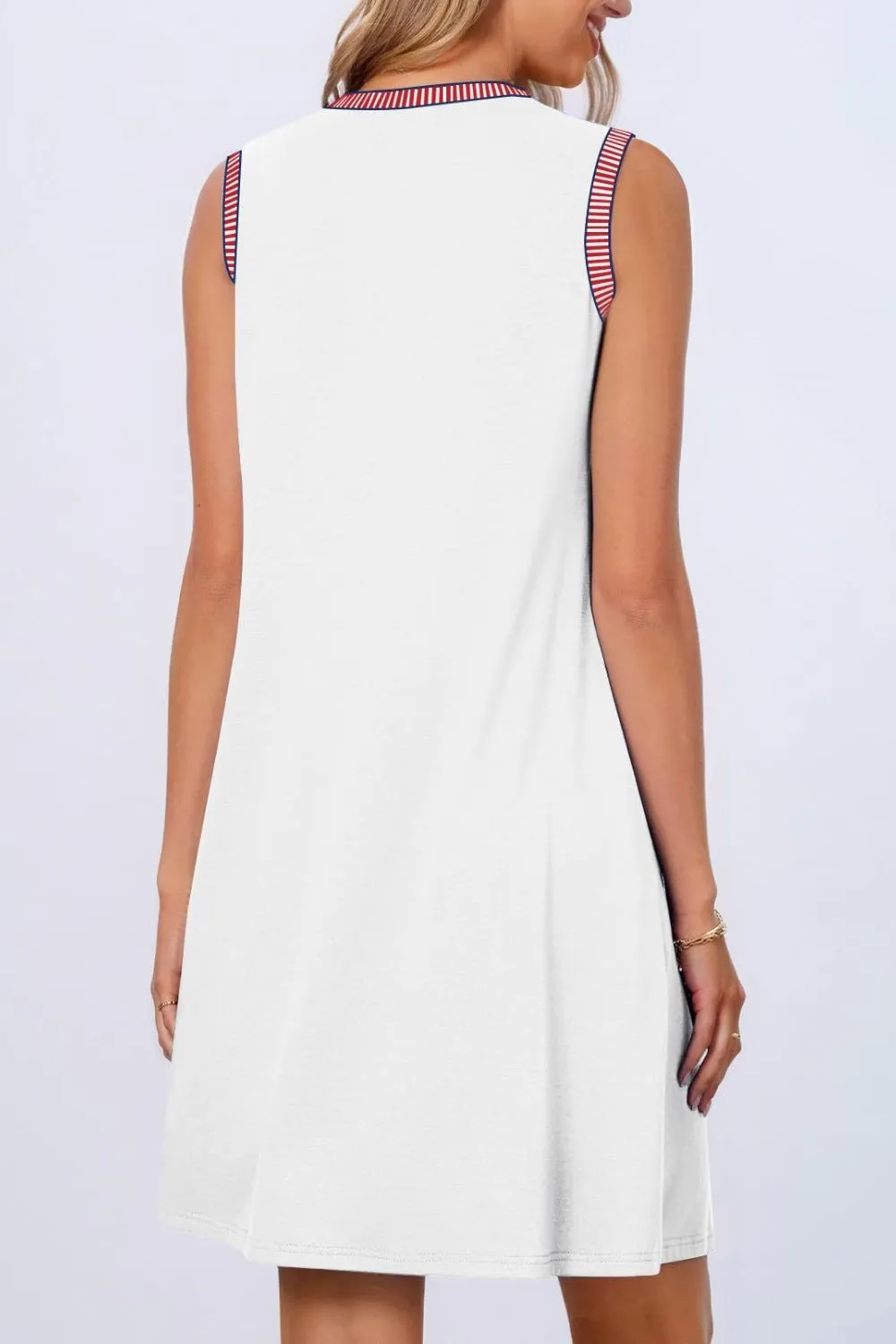 Round Neck Sleeveless Mini Tank Dress - Image 18