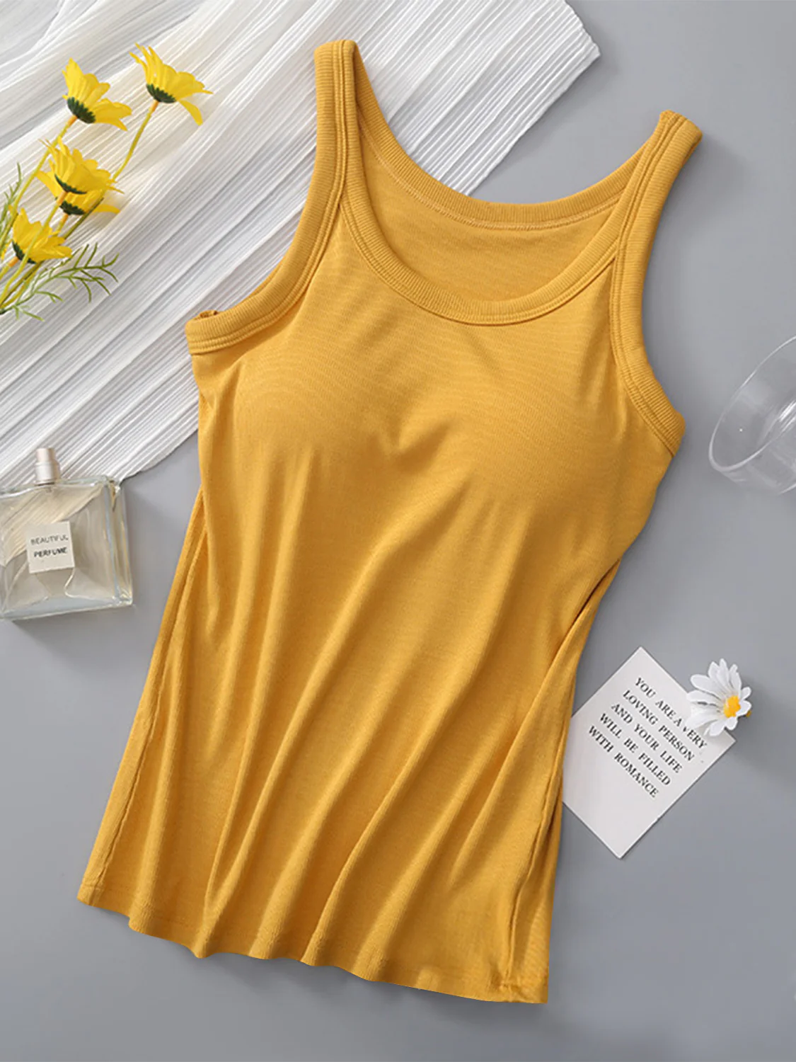 Round Neck Tank with Bra - Image 6