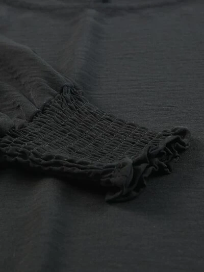 Round Neck Three-Quarter Sleeve Blouse - Image 5