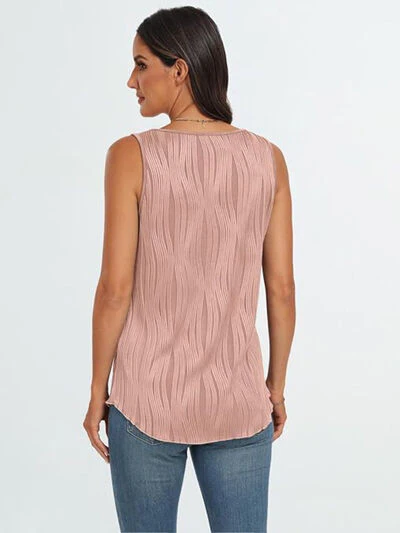 Round Neck Wide Strap Tank - Image 10