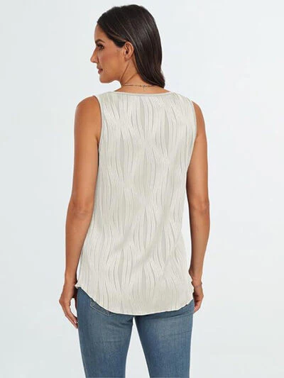 Round Neck Wide Strap Tank - Image 19