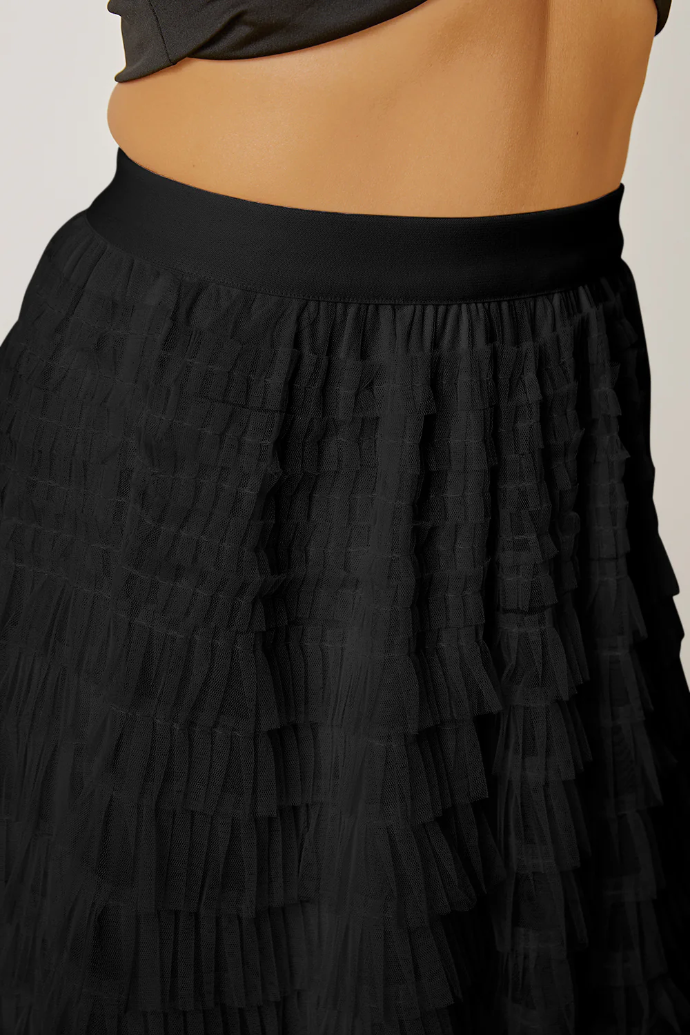 Ruched High Waist Tiered Skirt - Image 18