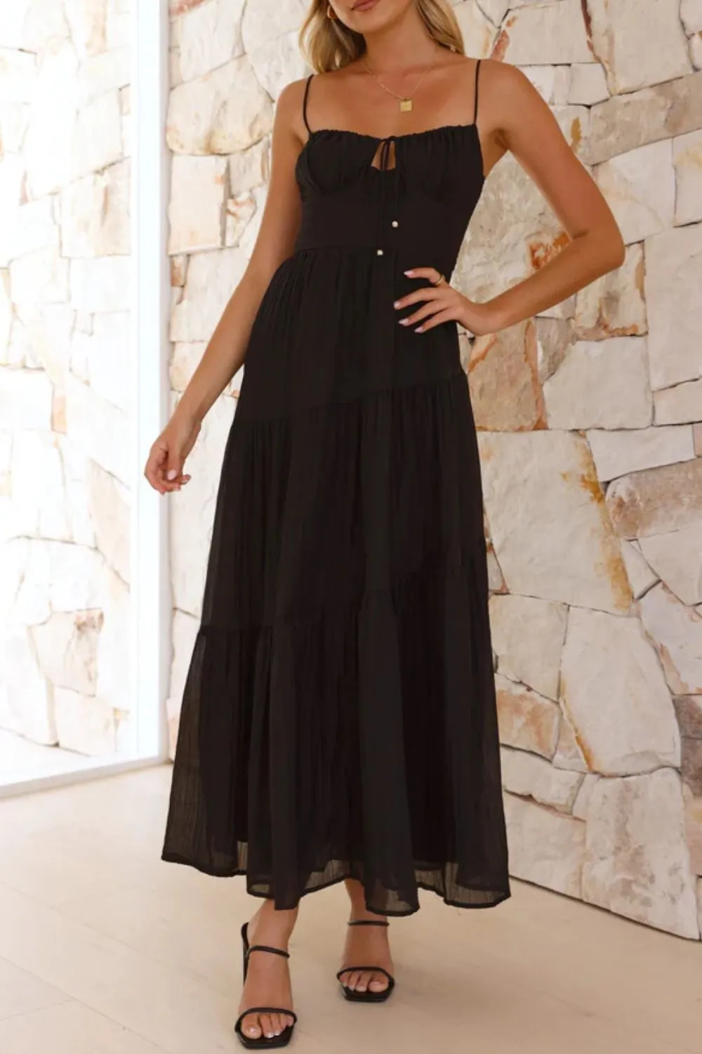 Ruched Smocked Back Cami Dress - Image 10