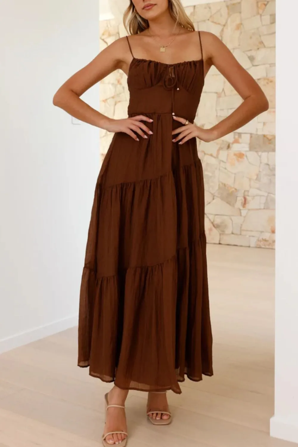 Ruched Smocked Back Cami Dress - Image 22