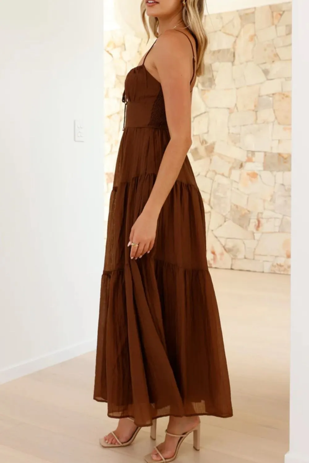 Ruched Smocked Back Cami Dress - Image 24
